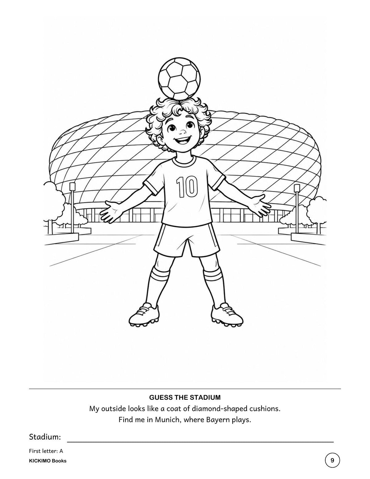 Milo's World Football Adventure — Coloring & Riddle Book (English PDF)