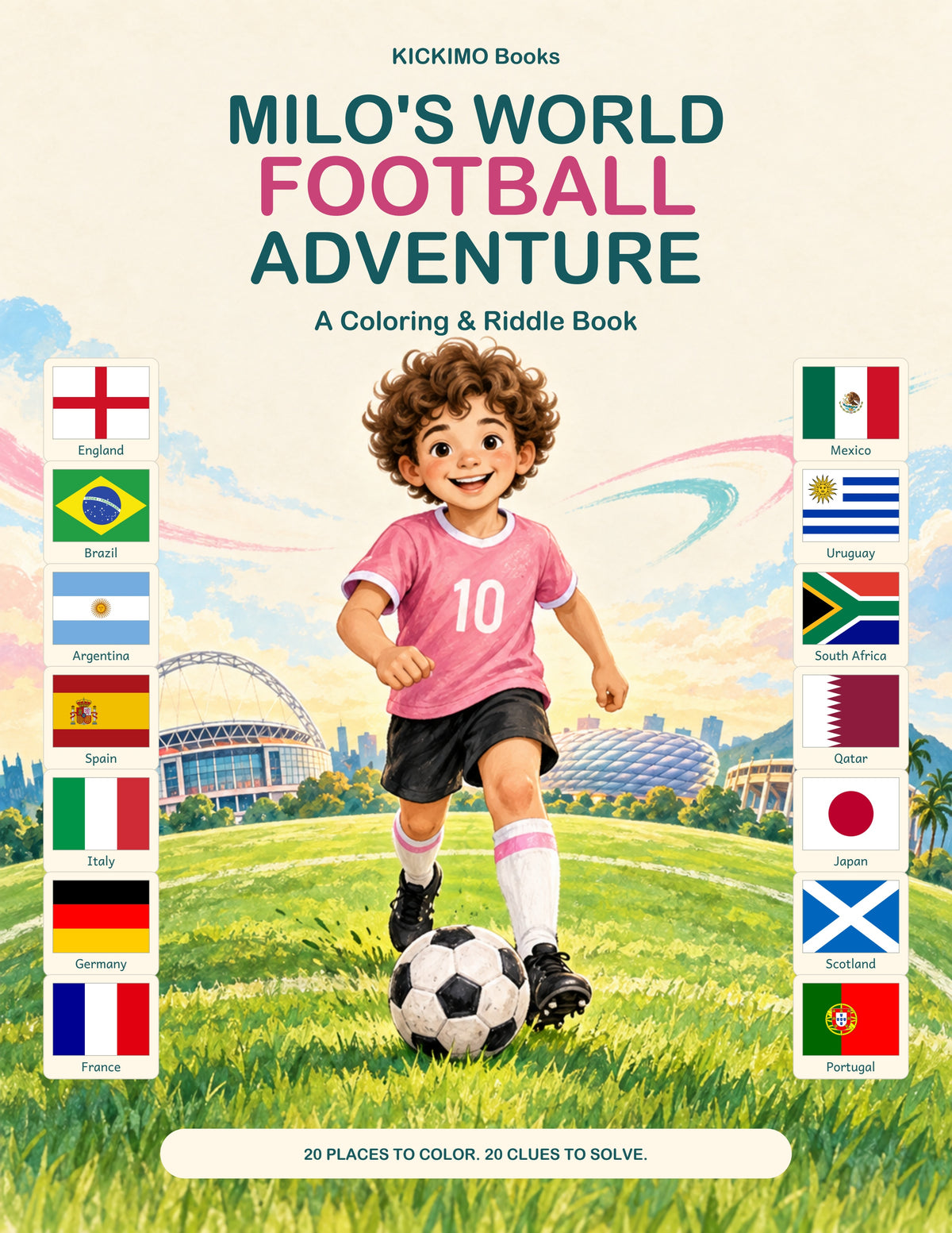 Milo's World Football Adventure — Coloring & Riddle Book (English PDF)