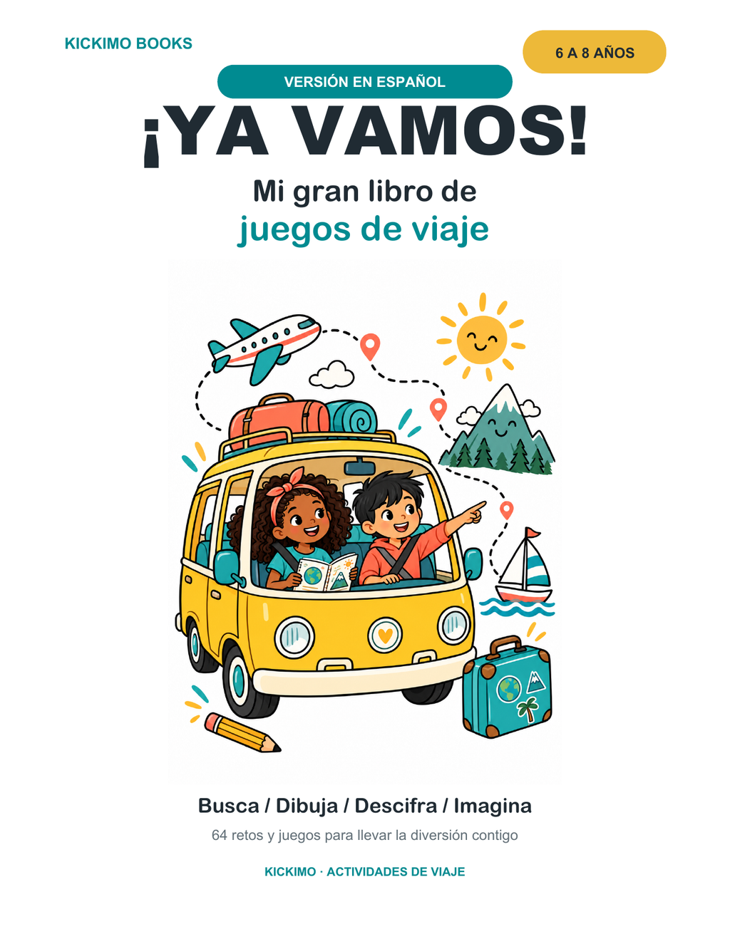 ¡Ya vamos! — Libro de actividades de viaje, 6 a 8 años (PDF en español)