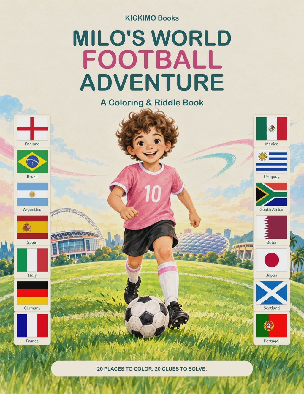 Milo's World Football Adventure — Coloring & Riddle Book (English PDF)