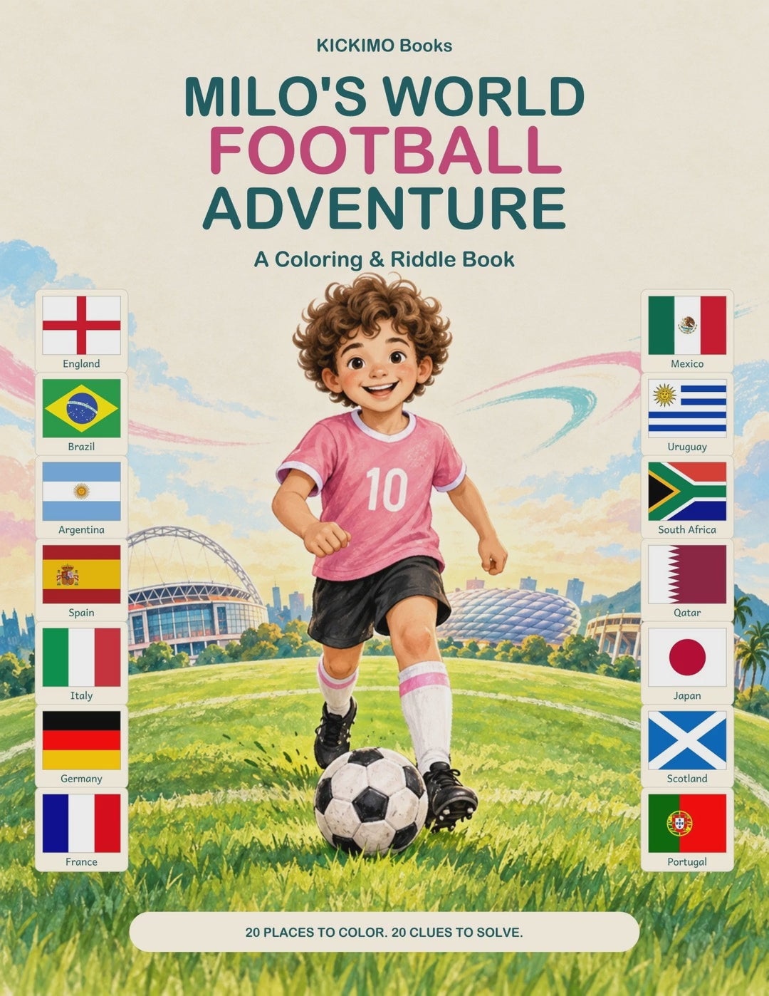 Milo's World Football Adventure — Coloring & Riddle Book (English PDF)