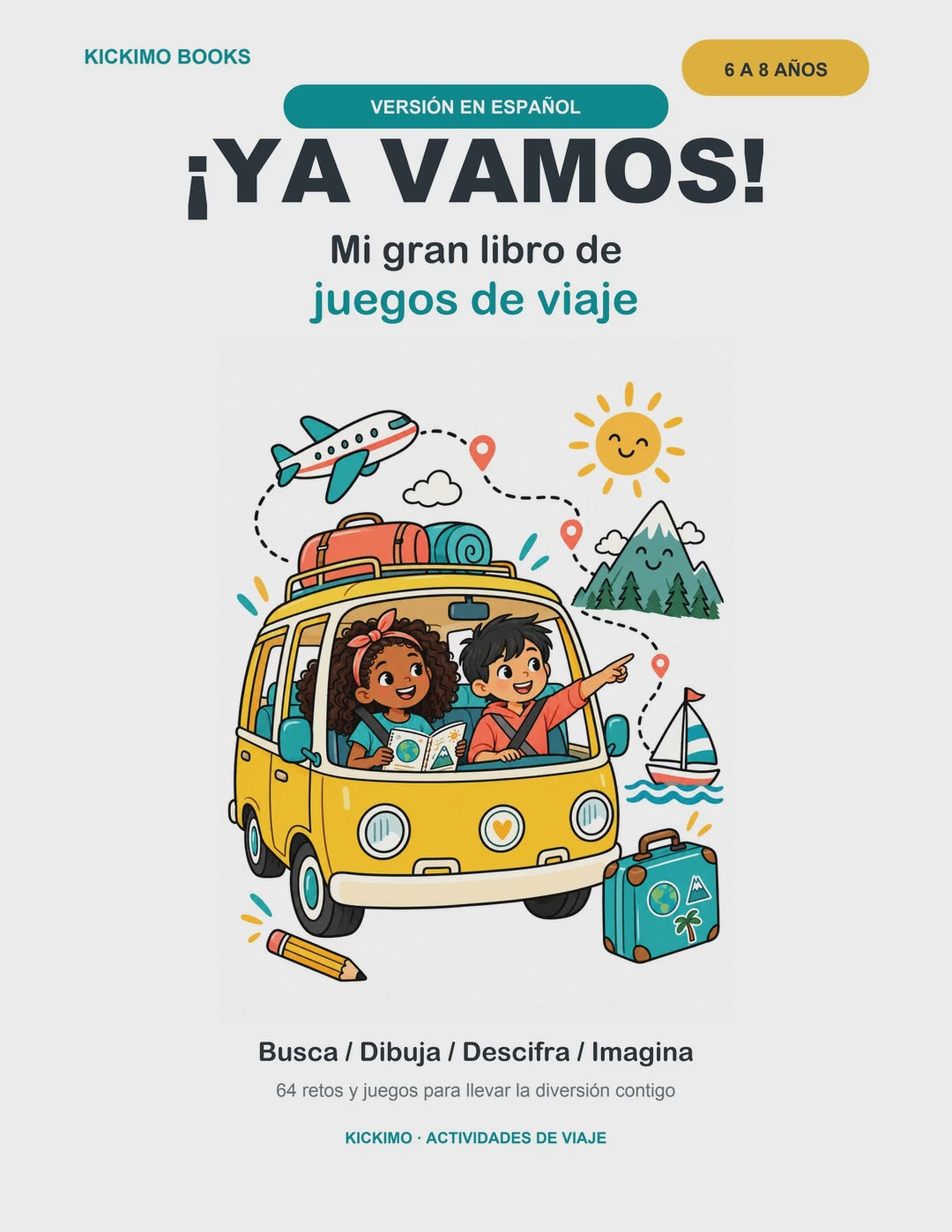 ¡Ya vamos! — Libro de actividades de viaje, 6 a 8 años (PDF en español)