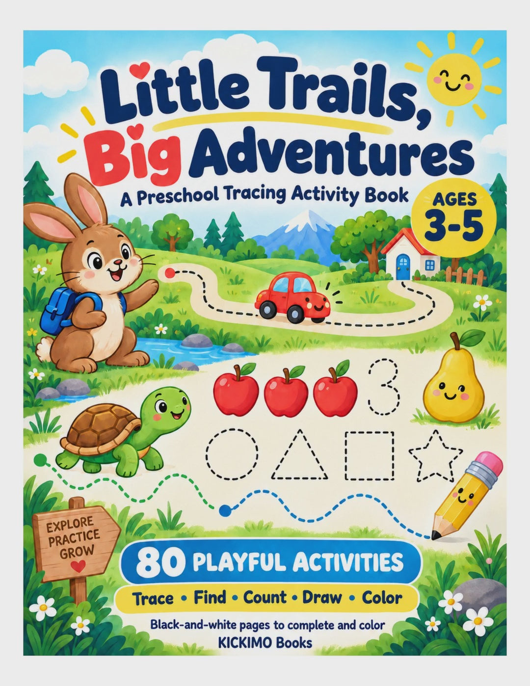 Little Trails, Big Adventures — Printable Preschool Activity Book, Ages 3-5
